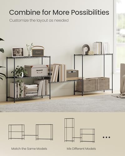 SONGMICS 3-Tier Bathroom Shelf, Storage Rack for Small Space