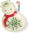 Lenox 898269 Holiday Tray with Spreader, Christmas Serveware, Festive Décor