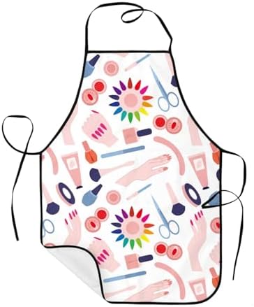 Sigouyinei Waterproof Kitchen Apron For Women Men Soft Bib Work With Pocket