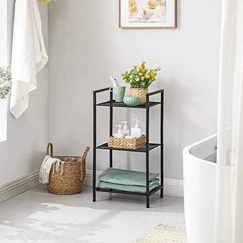 SONGMICS 3-Tier Storage Rack, Bathroom Shelf, Extendable Plant Stand