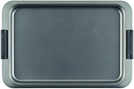 Anolon Advanced Nonstick Bakeware with Grips, Nonstick Cookie Sheet / Baking Sheet - 10 Inch x 15 Inch, Gray