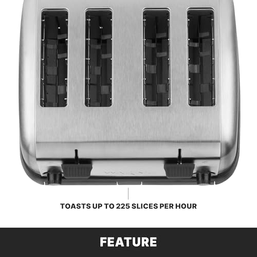 Waring 4-Slot Toaster with with Defrost Function