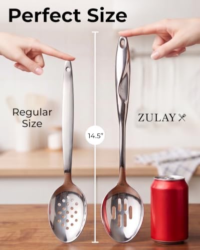 Zulay Kitchen Stainless Steel Slotted Spoon