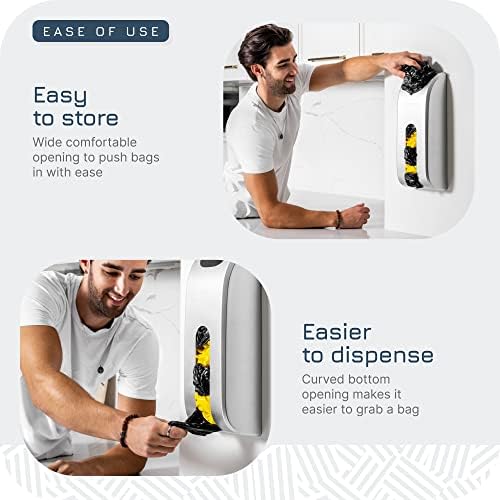 Wall-Mounted Plastic Bag Holder & Grocery Bag Organizer / Dispenser