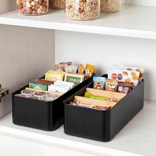 2 Pack Seasoning Packet Organizer Spice Storage Organizer, Black