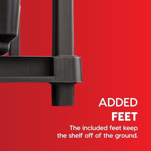 IRIS USA Plastic Storage Shelves |Made in USA| 75"H x 36"W x 24"D - Black