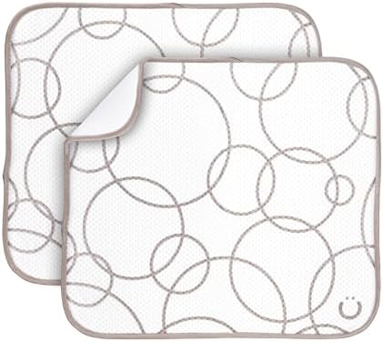 Ubbi Microfiber Dish Drying Mat, Taupe 2-Pack