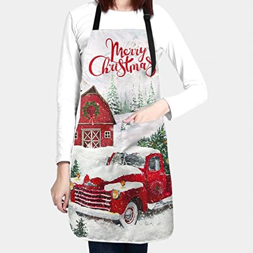 Giwawa Apron Unisex Resistant 33 x 28 inches with 2 Pockets Cooking Kitchen Aprons Suitable for BBQ Grill Drawing Haircut