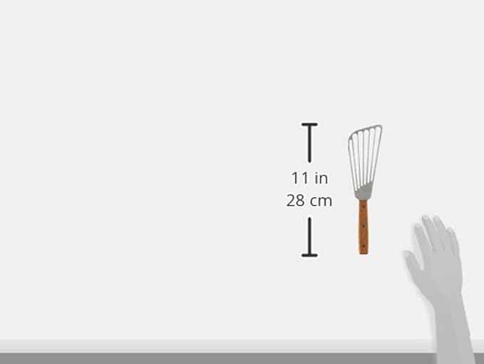 New Star Foodservice 43068 Wood Handle Fish Spatula, 6.5" Blade - Image 3