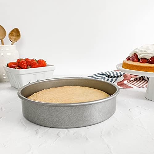 USA Pan Bakeware Round Cake Pan, Nonstick & Quick Release Coating, 9-Inch,Aluminized Steel (Pack of 6)