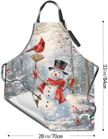 Giwawa Apron Unisex Resistant 33 x 28 inches with 2 Pockets Cooking Kitchen Aprons Suitable for BBQ Grill Drawing Haircut