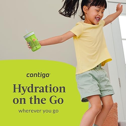 Contigo Kids’ Leighton Straw Tumbler with Spill-Proof Lid, 14 Oz., (Pack of 8)