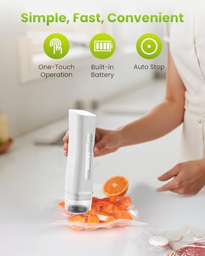 FEPPO Vacuum Sealer for Food with Visible Water Tank, 30 Reusable Bags