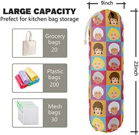 Golden Girls, Grocery Bags Holder Organizer For Shopping Bags, Wall Mount Plastic Bags Storage Container Dispensers, Gift For The Preferred Family And Friends