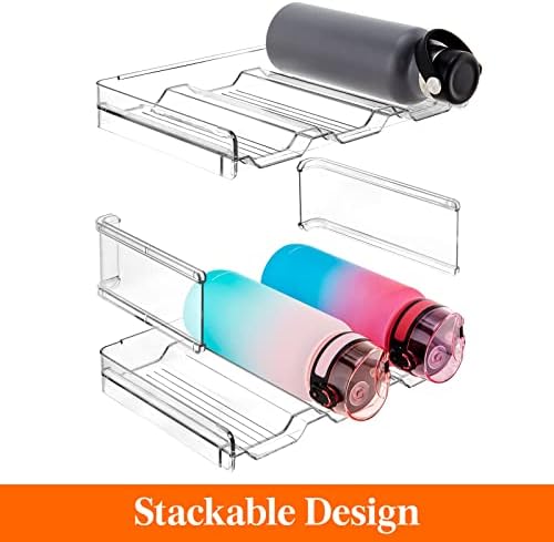 Lifewit Stackable Water Bottle Organizer for Cabinet, Clear Tumbler Holder