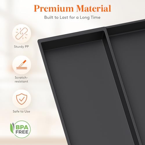 Lifewit Utensil Organizer for Kitchen Drawer, Expandable Cooking Tray