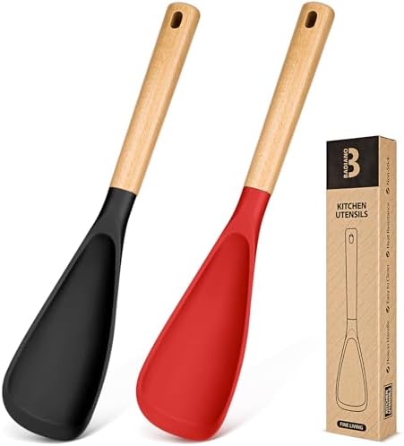 Badiano Silicone Cooking Spoon for Nonstick Cookwares, Multi-function,13.4"
