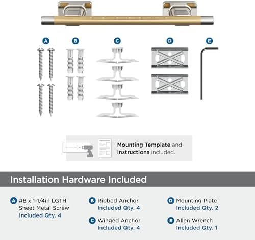 Amerock Esquire Polished Nickel/Champagne Bronze 9 inch (229 mm) Center-to-Center Towel Bar, BH26616PNCZ