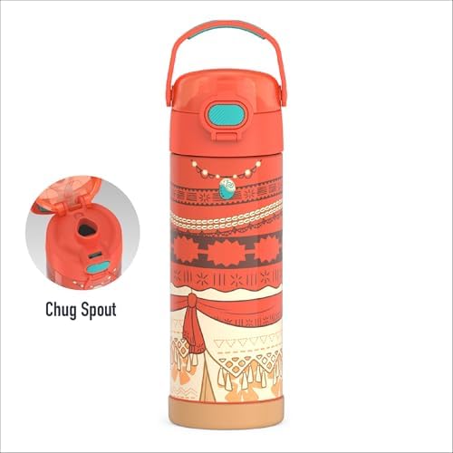 THERMOS FUNTAINER Water Bottle with Spout, 16oz, Princess Moana