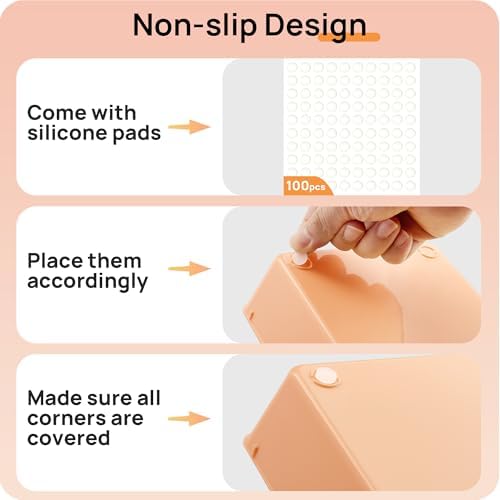 Vtopmart 25 Pack Plastic Drawer Organizers with Anti-slip Rubber Pads