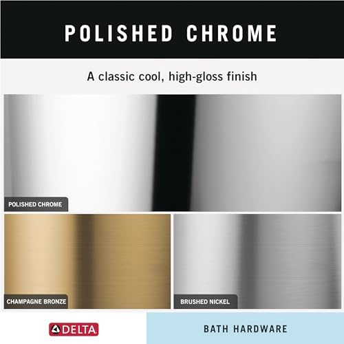 Delta Saylor (1-Pack) 8'' Towel Rack for Bathroom Polished Chrome Towel Bar for Bathroom Wall Hand Towel Holder Rod Wall Mounted Kitchen Towel Holder 73508