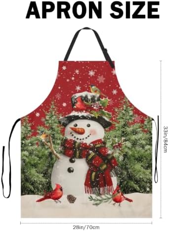Giwawa Apron Unisex Resistant 33 x 28 inches with 2 Pockets Cooking Kitchen Aprons Suitable for BBQ Grill Drawing Haircut