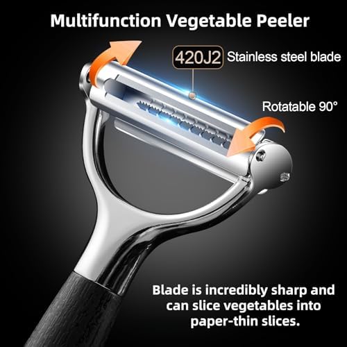 2-in-1 Julienne Peeler Vegetable Peeler for Kitchen