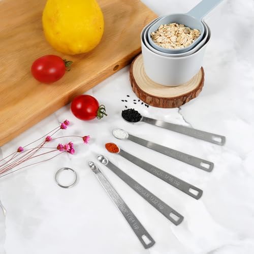 22-Pc Stackable Measuring Cups and Spoons Set with Lid