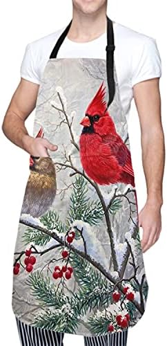 Giwawa Apron Unisex Resistant 33 x 28 inches with 2 Pockets Cooking Kitchen Aprons Suitable for BBQ Grill Drawing Haircut