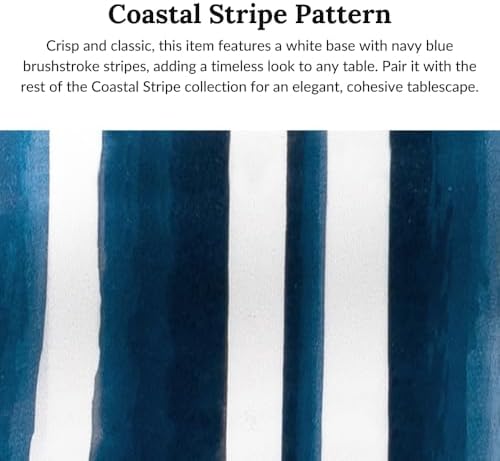 Prepara Taco Spoon, White Coastal Stripe, Set of 2, 7.2'x1'