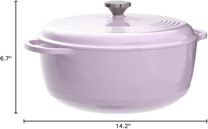 Lodge 7.5 Quart Enameled Cast Iron Oval Dutch Oven - Image 7