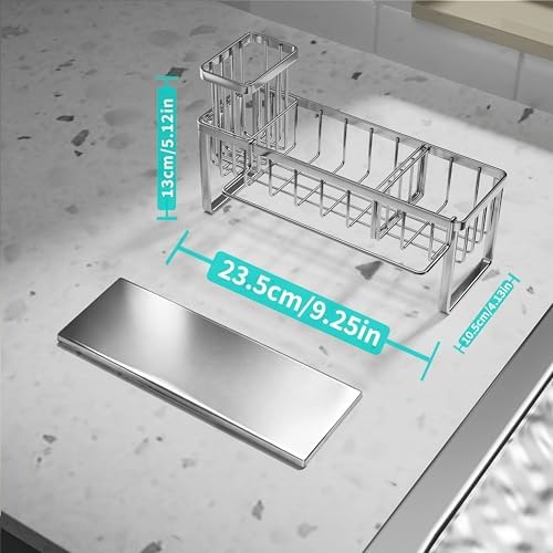 HapiRm Sponge Holder for Kitchen Sink - Self-draining Rustproof Organizer