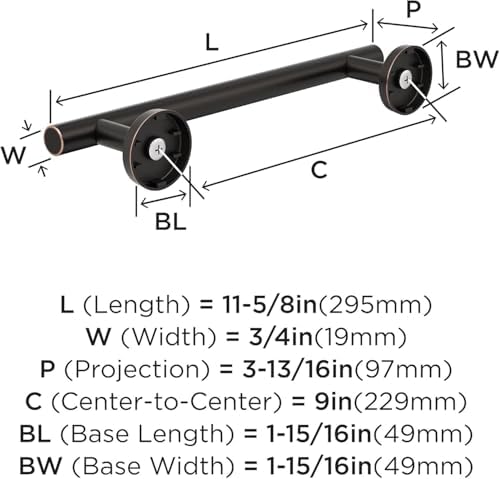 Amerock Arrondi 9" Oil-Rubbed Bronze Towel Bar