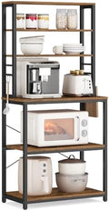 VASAGLE Coffee Bar, 23.6 Inches 6-Tier Baker's Rack with 6 Hooks