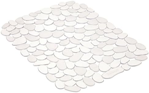 iDesign Pebblz Large Plastic Sink Grid, Non-Skid Dish Protector Mat for Kitchen, Bathroom, Basement, Garage, 11.75" x 15.75" - Clear (Pack of 2)