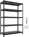 VEVOR Garage Shelving, 5-Tier Adjustable Storage Shelves, 3000 lbs Heavy Duty Garage Shelves, Metal Utility Rack Shelf for Garage Workshop Warehouse Basement, 48.43" W x 20.55" D x 71.38" H