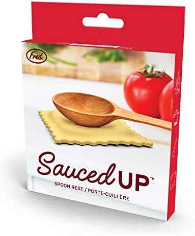 Genuine Fred SAUCED UP Ravioli Spoon Rest - Easy to Clean - Fun Kitchen Gadgets and Accessories - Stocking Stuffers & White Elephant Gifts - Great Gift for Home Cooks and Pasta Lovers