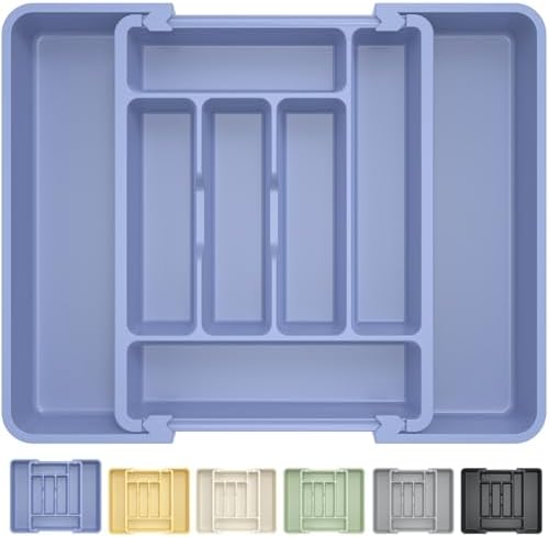 Caperci Large Silverware Organizer Tray for Kitchen Drawer Utensils Thicker