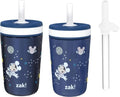 Zak Designs Disney Mickey Mouse Kelso Tumbler Set, Leak-Proof Screw-On Lid with Straw, Bundle for Kids Includes Plastic and Stainless Steel Cups with Bonus Sipper (3pc Set, Non-BPA) (Pack of 12)