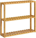 SONGMICS Bamboo Bathroom Shelf, 3-Tier Adjustable Plants Rack