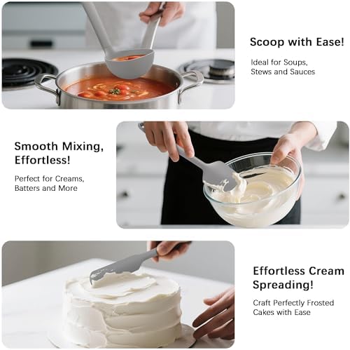 Coukre Silicone Kitchen Cooking Utensils Set, Heat Resistant, 14-Piece