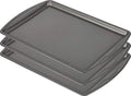 GoodCook Everyday Baking Sheet Set Nonstick Carbon Steel Standard-Sized Cookie Sheets for Even Baking, Bakeware Set Includes 3 Pans with Scratch-Resistant Finish, 13x9-Inch, Gray