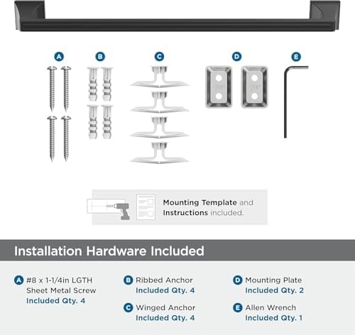 Amerock Mulholland 18" Matte Black Towel Bar