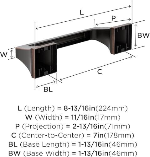 Amerock Mulholland 8-13/16" Oil-Rubbed Bronze Pivoting Toilet Paper Holder