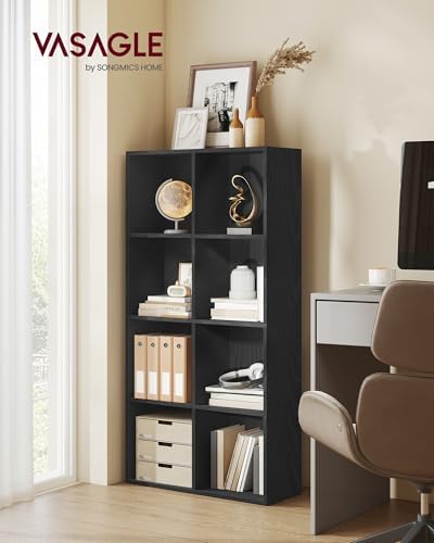 VASAGLE Bookshelf, 8 Cubes Storage Organizer, 25.7 x 9.4 x 51 Inches