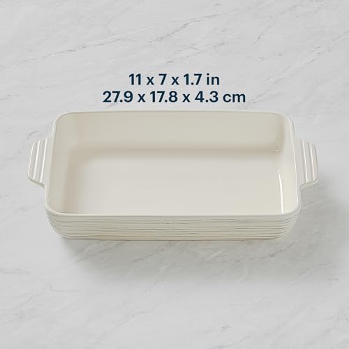 Pyrex 2QT (7" x 11") Rectangular Ceramic Baking Dish with Handles