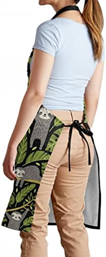 Giwawa Apron Unisex Resistant 33 x 28 inches with 2 Pockets Cooking Kitchen Aprons Suitable for BBQ Grill Drawing Haircut