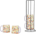 10 Strawberry Street Bella Flora Espresso Demitasse Stack, Set of 4 (Wildflower)