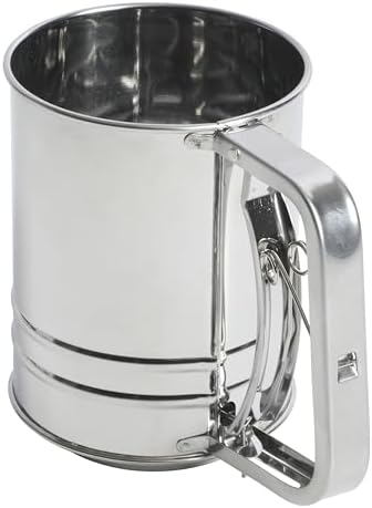 Oster Helmsdale 2 Cup Stainless Steel Flour Sifter for Baking for Crank Sifter