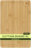 ROYAL CRAFT WOOD Wooden Cutting Boards for Kitchen Meal Prep & Serving - Bamboo Wood Serving Board Set with Deep Juice Groove Side Handles - Charcuterie & Chopping Butcher Block for Meat